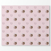Modern Cute Girly Pink Christmas Wrapping Paper (Flat)
