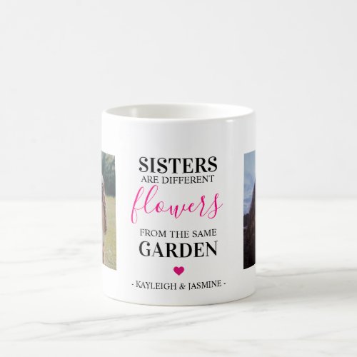 Modern Cute Girly Sister Photo Coffee Mug
