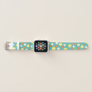 Modern cute gradient Daisy flowers pattern girly Apple Watch Band
