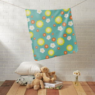 Modern cute gradient Daisy flowers pattern girly Baby Blanket