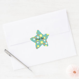 Modern cute gradient Daisy flowers pattern girly Star Sticker