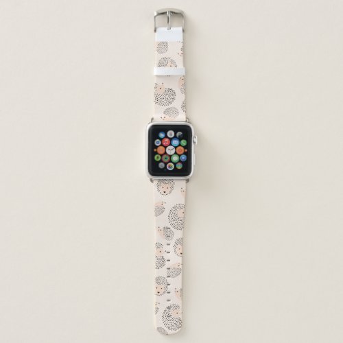 Modern Cute Hedgehog Pattern Apple Watch Band