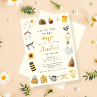 Modern Cute its so fun to bee one 1st birthday Invitation