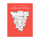 Modern Cute Kitten Cats Christmas Tree