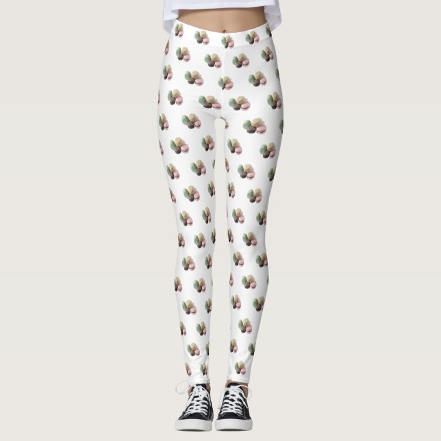 Modern Cute Macaroon Leggings (Front)