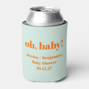 Simple Baby Shower Square Modern Foam Can Cooler – SipHipHooray