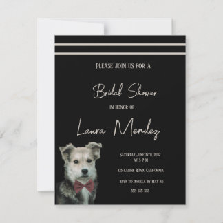 modern cute mongrel dog Bridal Shower Invitation