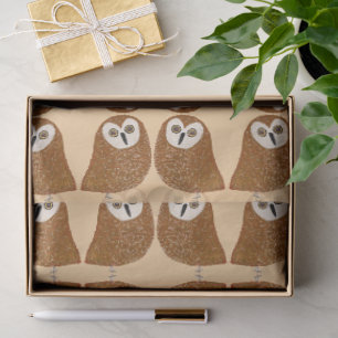Modern cute northern saw-whet owl tissue paper