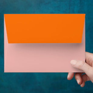 Modern Cute Pastel Pink Orange Retro Baby Shower Envelope