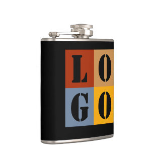 Modern Cute Personalized Gifts Black Simple Flask