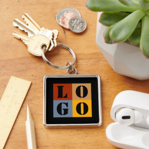Modern Cute Personalized Gifts Black Simple Keychain