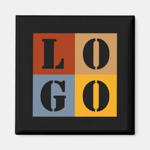 Modern Cute Personalized Gifts Black Simple Magnet