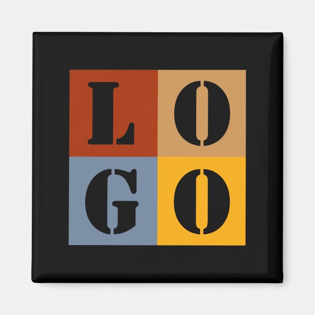 Modern Cute Personalized Gifts Black Simple Magnet (Front)