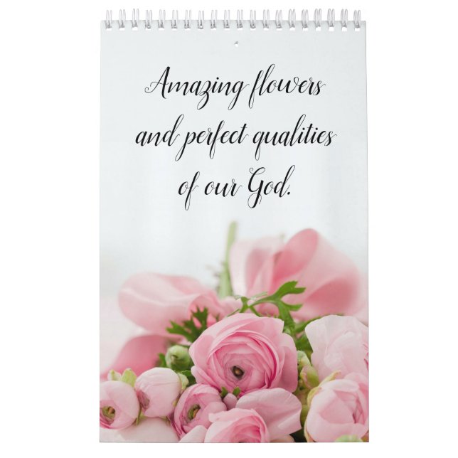 Modern Cute Photography Flowers Religious  Calendar (Cover)