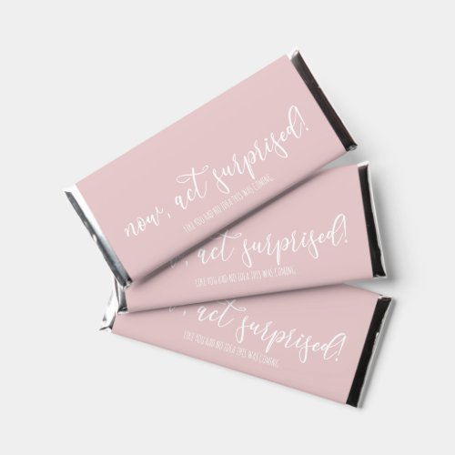 Modern Cute Pink Bridesmaid Proposal Hershey Bar Favors