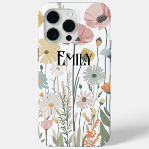 Modern cute pink spring flowers Case-Mate iPhone c 15 Pro Max Case