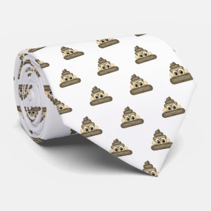 Modern Cute Poop Emoji Neck Tie