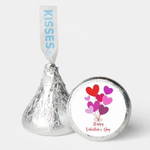 Modern Cute Red Pink Happy Valentines Day Hearts Hersheys Kisses