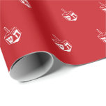 Modern cute red white Dreidel pattern Hanukkah Wrapping Paper<br><div class="desc">Modern cute red and white Dreidel pattern Hanukkah gift Wrapping Paper.

Dreidel (a spinning top with four sides,  each inscribed with a letter of the Hebrew alphabet) 

This wrapping paper is great for Hanukkah,  Chanukah,  bar mitzvah,  bat mitzvah,  Shabbat and Jewish Holidays.</div>