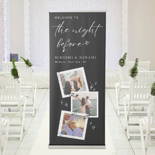 Modern Cute Rehearsal Dinner Custom Photo Retractable Banner