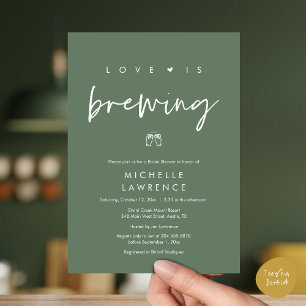 Modern Cute Romantic Beer Party Bridal Shower Invitation
