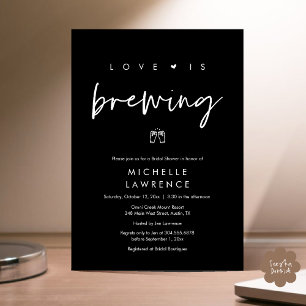 Modern Cute Romantic Beer Party Bridal Shower Invitation