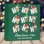 Modern Cute Santa Hats Nine Family Photos 3 Ring Binder<br><div class="desc">This simple and modern design is composed of playful script typography.</div>