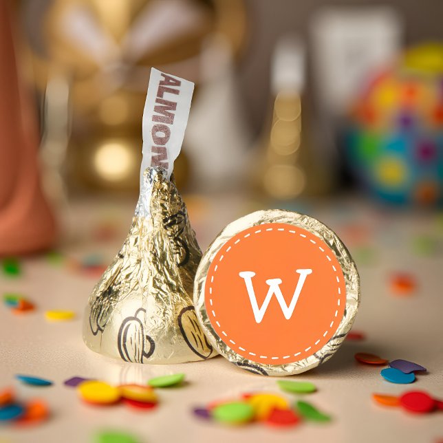 Modern Cute Simple Stitch Custom Monogram Hershey®'s Kisses® (Creator Uploaded)