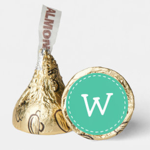 Modern Cute Simple Stitch Custom Monogram Hershey®'s Kisses®