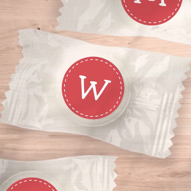 Modern Cute Simple Stitch Custom Monogram Life Saver® Mints (Creator Uploaded)