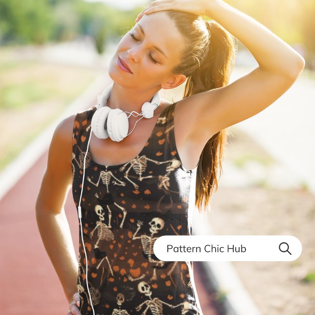 Modern Cute Skeleton Dance Spiritual Workout Women Tank Top (Creator Uploaded)