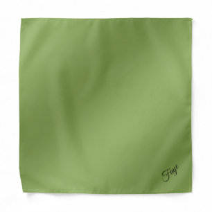 Modern cute Solid Green gradient Wave pattern Bandana