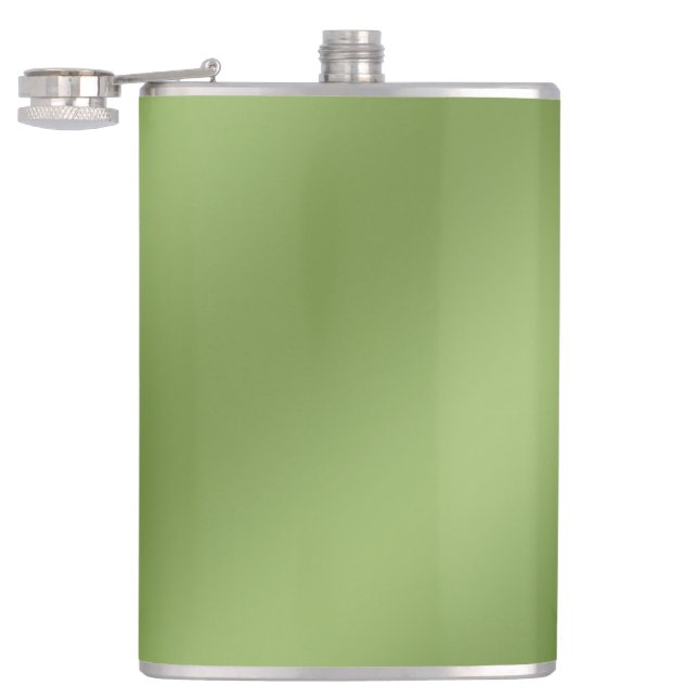 Modern cute Solid Green gradient Wave pattern Flask (Opened)