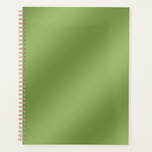 Modern cute Solid Green gradient Wave pattern Planner