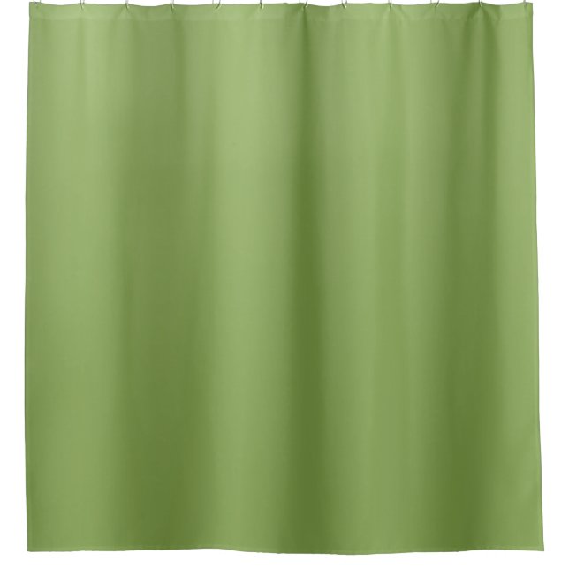 Modern cute Solid Green gradient Wave pattern Shower Curtain (Front)