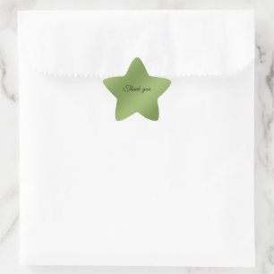 Modern cute Solid Green gradient Wave pattern Star Sticker