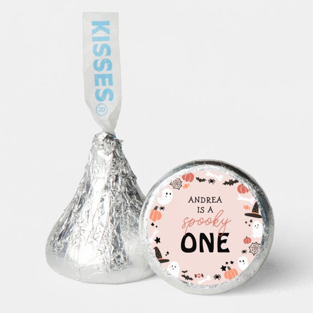 Modern Cute Spooky One Halloween First Birthday Hershey®'s Kisses® (Front)