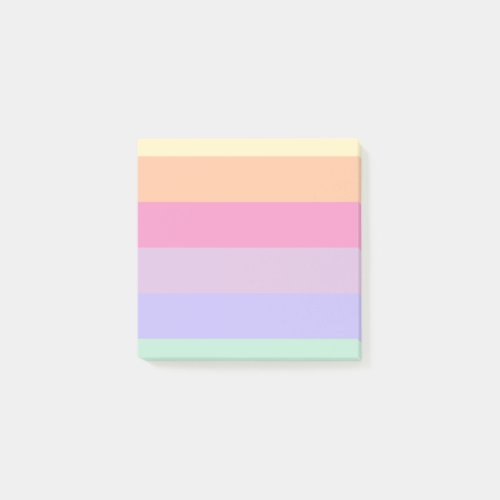 Modern Cute Template Custom Striped Rainbow Colors Post_it Notes