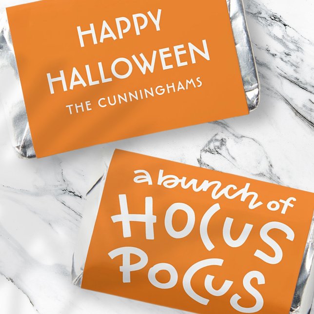 Modern Cute Typography Hocus Pocus Halloween Hershey's Miniatures (Creator Uploaded)