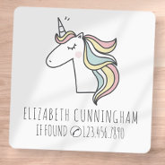 Modern Cute Unicorn Photo Name Phone Number Kids' Labels at Zazzle