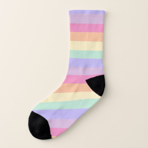 Modern Cute Yellow Pink Blue Green Pastel Colors Socks