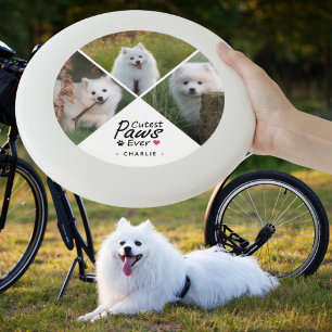 Modern Cutest Paws Ever Family Dog Photo Collage Wham-O Frisbee