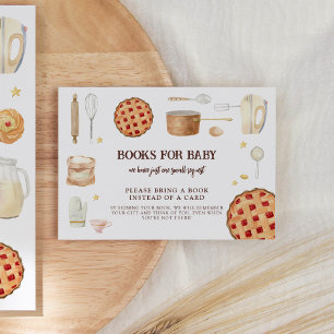 Modern Cutie Pie Baby Shower Book Request Enclosure Card