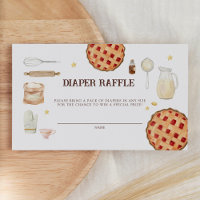 Modern Cutie Pie Baby Shower Diaper Raffle