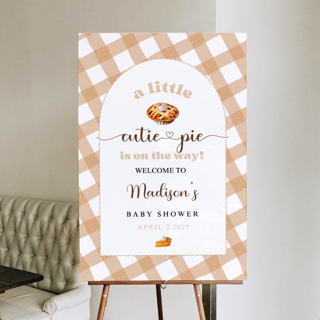 Modern Cutie Pie Welcome Sign for Baby Shower Part (Creator Uploaded)