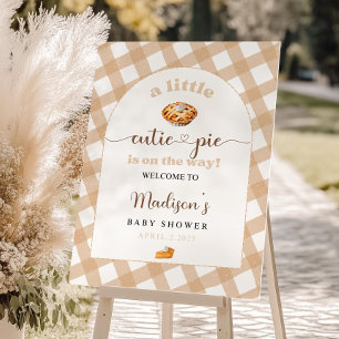 Modern Cutie Pie Welcome Sign for Baby Shower Part