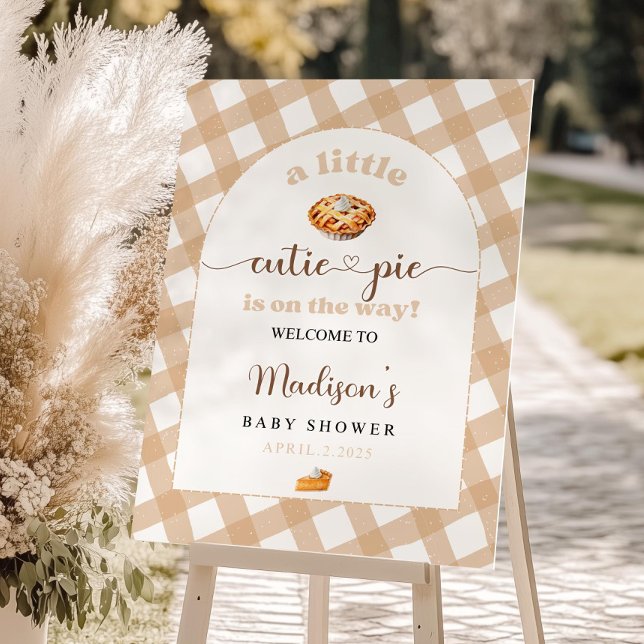 Modern Cutie Pie Welcome Sign for Baby Shower Part (Creator Uploaded)