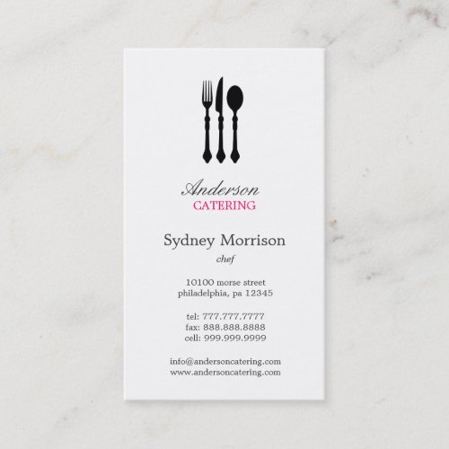 Modern Cutlery Business Card