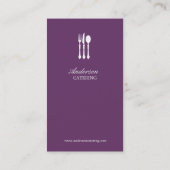 Modern Cutlery Chef/Catering/Restaurant Business Card (Back)