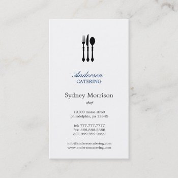 Modern Cutlery Chef/catering/restaurant - Groupon Business Card by orange_pulp at Zazzle